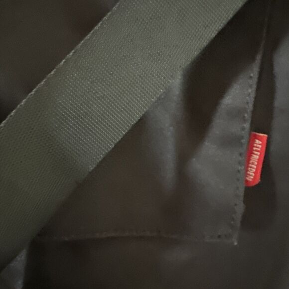 Black Jogger Pants Size M Flight Woven Elastic And Tie Waist Pockets Oversized - Picture 9 of 15